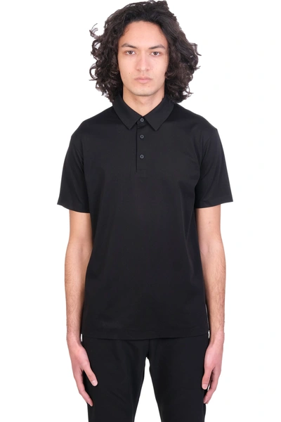 Shop Attachment Polo In Black Cotton