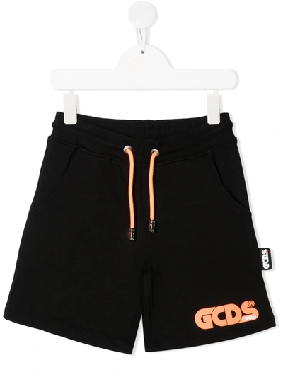 Gcds Teen Logo-print Track Shorts In Black