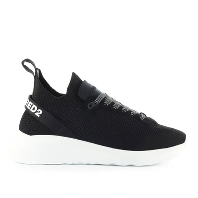 Shop Dsquared2 Knit Neoprene Speedster Black Sneaker