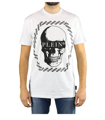 Shop Philipp Plein Ss Skull White T-shirt