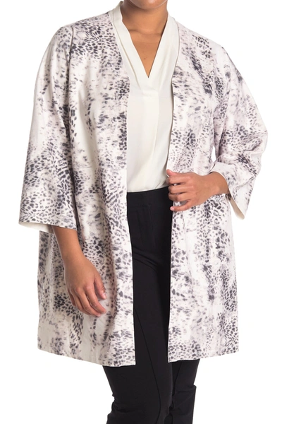 Shop Philosophy Printed Overcoat In Muted Leopard Swirl