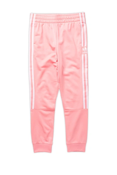 Shop Adidas Originals Lock Up Classic 3-stripes Track Pants In Glopnk/whi