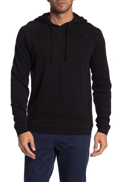 Shop Vince Raglan Sleeve Pullover Hoodie In Black