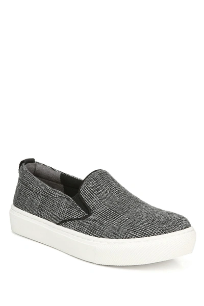 Shop Dr. Scholl's No Bad Days Plaid Slip-on Sneaker In Charcoal