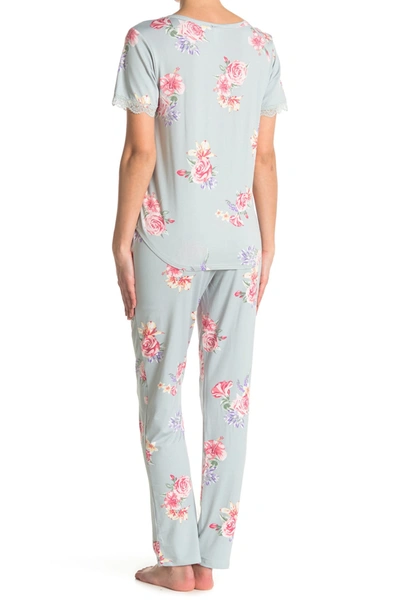 Shop Flora By Flora Nikrooz Annette Pajama Set In Sage