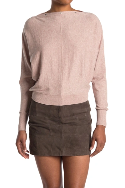 Shop Allsaints Ellie Boatneck Sweater In Whisper Pink