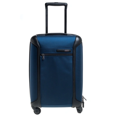 Pre-owned Tumi Blue/black Nylon Gen 4.2 Lightweight International Carryon Luggage