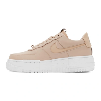 Shop Nike Beige Air Force 1 Pixel Sneakers In 200 Particl