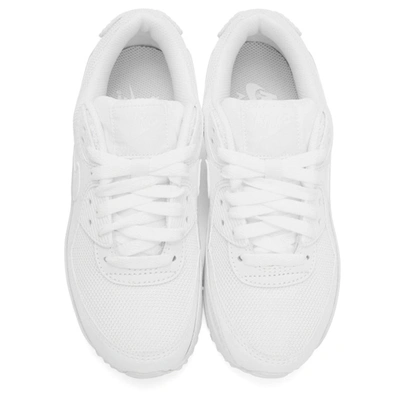 Shop Nike White Air Max 90 Sneakers In 100 White/w