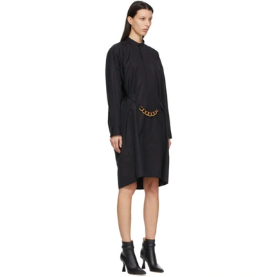 Shop Givenchy Black Chain Shirt Dress In 001-black