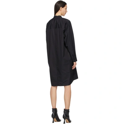 Shop Givenchy Black Chain Shirt Dress In 001-black