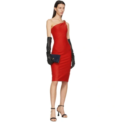 Shop Givenchy Red Spiral Chain Dress In 626-poppy