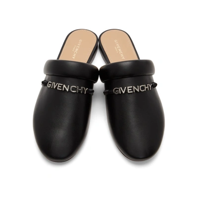 Shop Givenchy Black Elba Slippers In 001-black