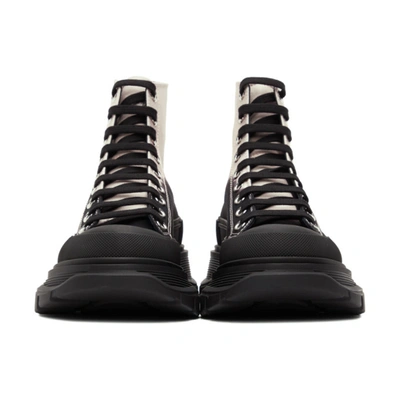 Shop Alexander Mcqueen Black & Pink Dipped Tread Slick High Sneakers In Black/white