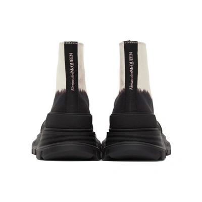 Shop Alexander Mcqueen Black & Pink Dipped Tread Slick High Sneakers In Black/white