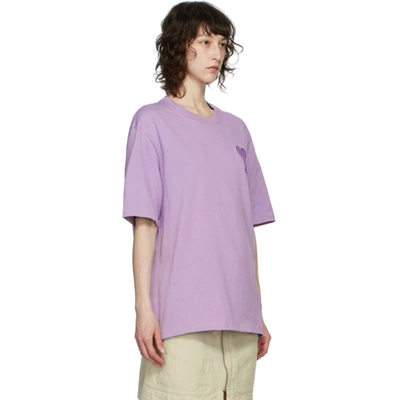 Shop Ami Alexandre Mattiussi Purple Big Ami De Coeur T-shirt In 504 Lila