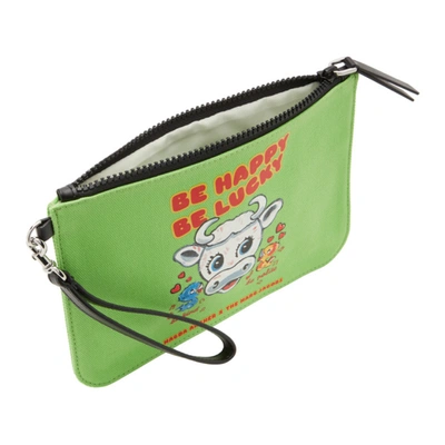 Shop Marc Jacobs Green Magda Archer Edition 'the Wristlet' Clutch In 351 Brtgree
