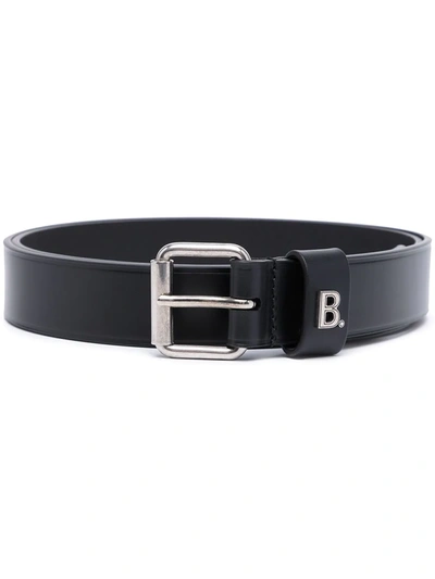 Shop Balenciaga Logo-plaque Buckle-fastening Belt In Black