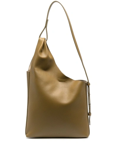 Shop Aesther Ekme Lune Leather Shopper In Green