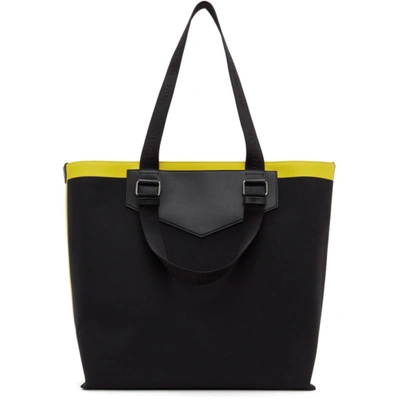 Shop Givenchy Black Canvas Contrasted Antigona Tote In 001 Black