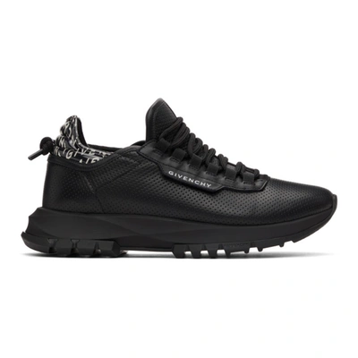 Shop Givenchy Black Spectre Runner Low Sneakers In 001 Black