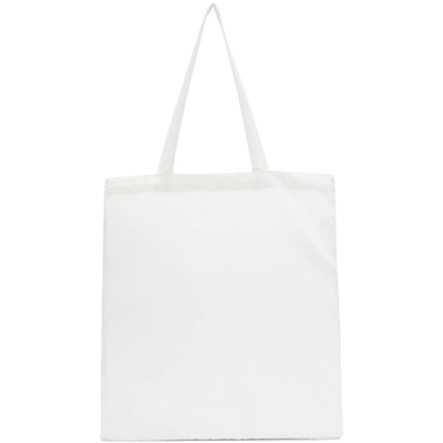 Shop Maison Margiela White 'icon' Shopping Tote In T1003 White