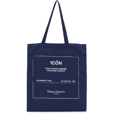 Shop Maison Margiela Indigo 'icon' Shopping Tote In H6298 Indig