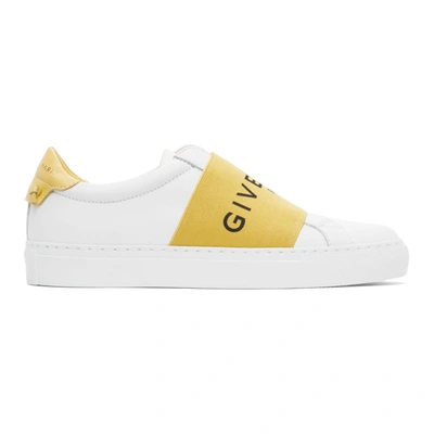 Shop Givenchy White & Yellow Webbing Urban Knots Sneakers In 111-white/yellow