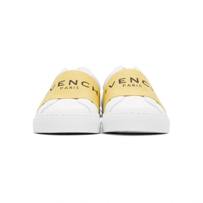 Shop Givenchy White & Yellow Webbing Urban Knots Sneakers In 111-white/yellow