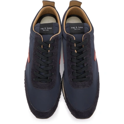 Shop Rag & Bone Navy Retro Runner Sneakers In 411 Navy
