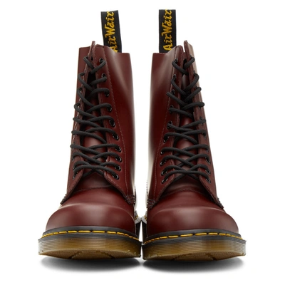 Shop Dr. Martens' Dr. Martens Red 1490 Boots In Cherry Red