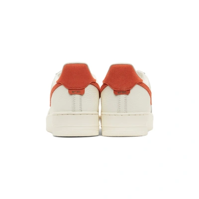Shop Nike White And Orange Air Force 1 07 Craft Sneakers In Sai/man/ora