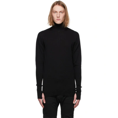 Shop Boris Bidjan Saberi Black Knit Turtleneck