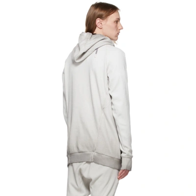 Shop Boris Bidjan Saberi Grey Faded Hoodie In Fad Lt Grey