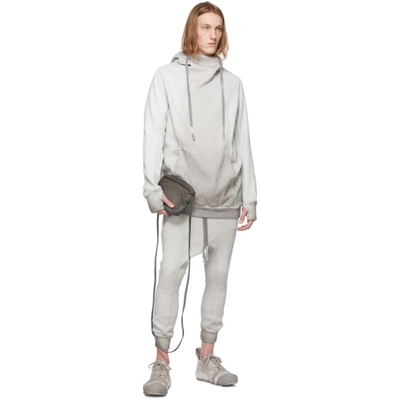 Shop Boris Bidjan Saberi Grey Faded Hoodie In Fad Lt Grey