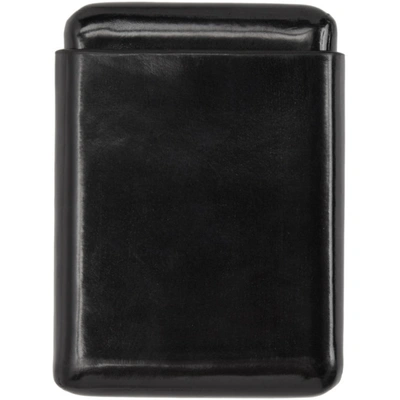 Shop Boris Bidjan Saberi Black Leather Card Holder