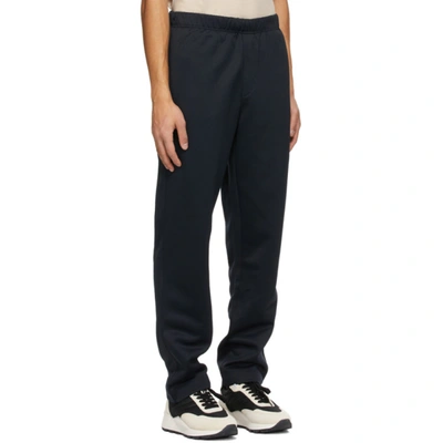 Shop Ami Alexandre Mattiussi Navy Embroidered Technical Lounge Pants In Marine/410
