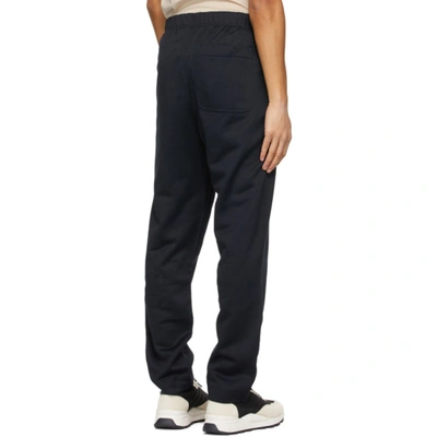 Shop Ami Alexandre Mattiussi Navy Embroidered Technical Lounge Pants In Marine/410