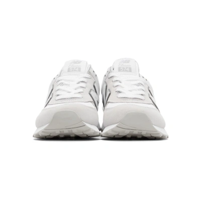 Shop New Balance Grey & White 574 Core Sneakers