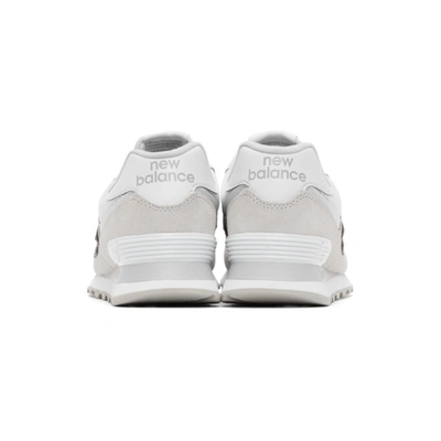 Shop New Balance Grey & White 574 Core Sneakers