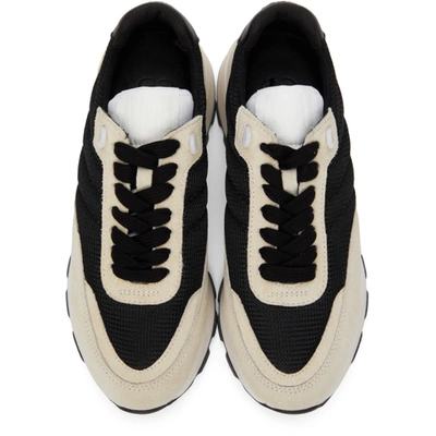 Shop Ami Alexandre Mattiussi Black & Off-white Spring Low-top Sneakers In Noir/001