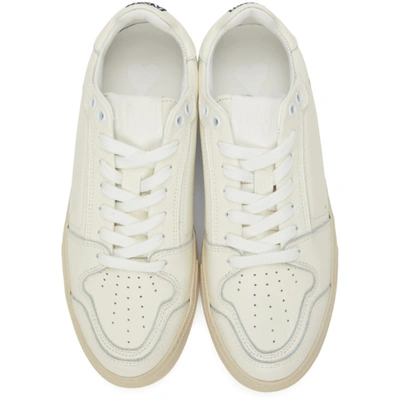 Shop Ami Alexandre Mattiussi Off-white Platform Classic Low-top Sneakers In Off-white.150