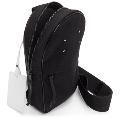 Shop Maison Margiela Black Micro Crossbody Backpack In T8013 Black
