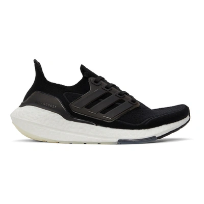 Shop Adidas Originals Black Ultraboost 21 Sneakers In Black/grey