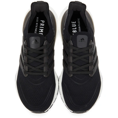 Shop Adidas Originals Black Ultraboost 21 Sneakers In Black/grey