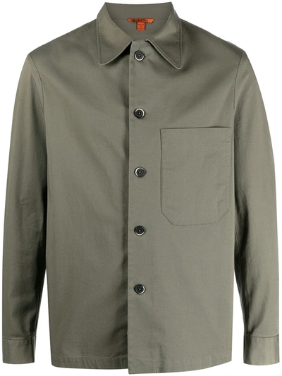 Shop Barena Venezia Chest Patch-pocket Shirt In Green