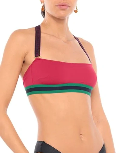 Shop Stella Mccartney Bikini Tops In Maroon