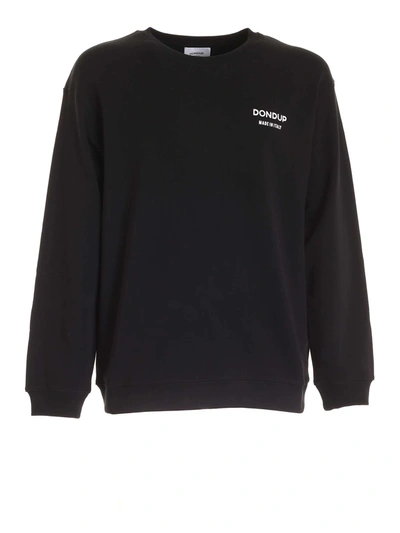 Shop Dondup Logo Print Sweatshirt In Black