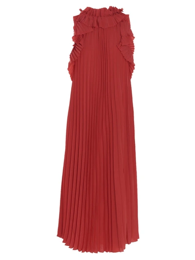 Shop P.a.r.o.s.h Ruffled Dress In Red