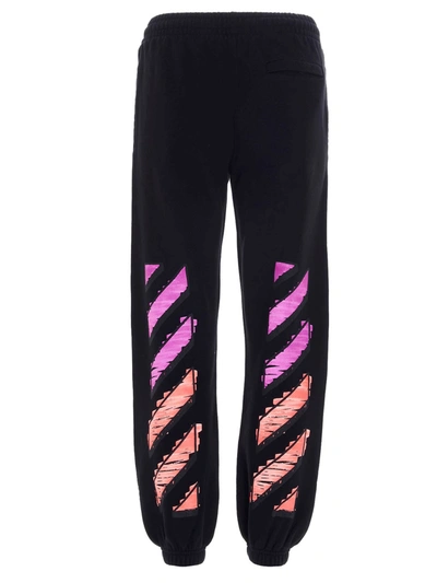 Shop Off-white Marker Joggers In Black And Pink